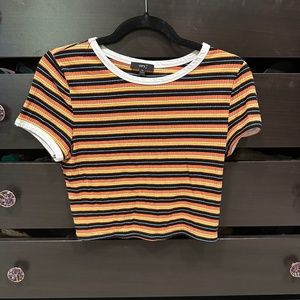 Striped Cropped Tee